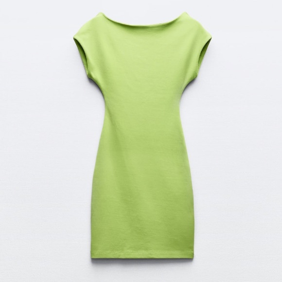 BRAND NEW LIME GREEN BACKLESS MINI DRESS SIZE XS - Picture 1 of 6